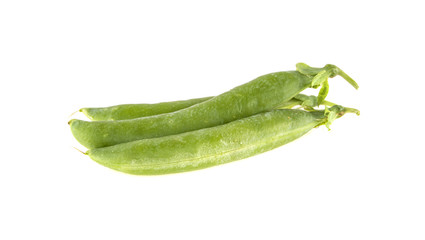 green peas on isolated white background