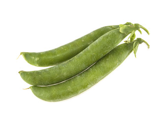 green peas on isolated white background