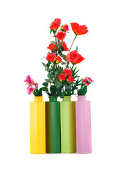 Flowers in vases