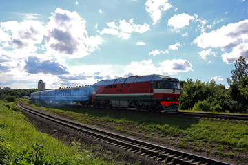 Naklejka premium passenger locomotive