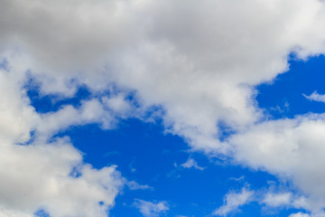Blue sky and clouds with copy space