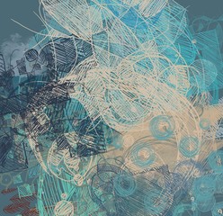 Abstract painting on canvas. Hand made art. Colorful texture. Modern artwork. Strokes of fat paint. Brushstrokes. Contemporary art. Artistic background image.