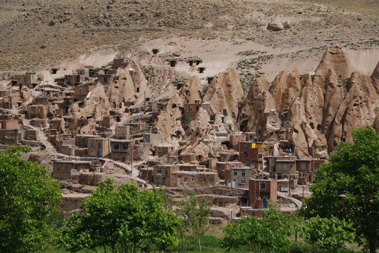 Cliff dwellings in Kandovan village, Iran