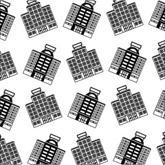 Obraz premium building hotel icon pattern