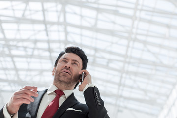 businessman talking on a mobile phone