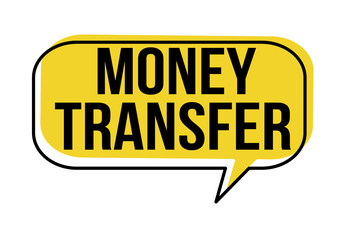 Money transfer speech bubble