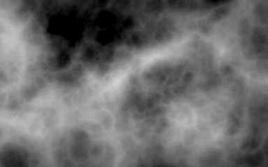 Background of abstract gray color smoke isolated on black color background. The wall of gray fog. 3D illustration