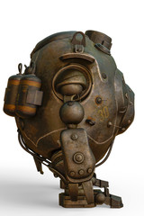 robot ball in a white background