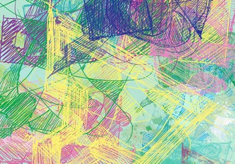 Abstract painting on canvas. Hand made art. Colorful texture. Modern artwork. Strokes of fat paint. Brushstrokes. Contemporary art. Artistic background image.