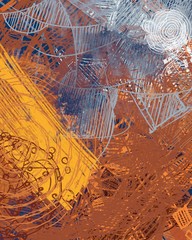 Abstract painting on canvas. Hand made art. Colorful texture. Modern artwork. Strokes of fat paint. Brushstrokes. Contemporary art. Artistic background image.