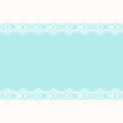 Abstract background decorated with lace and ribbon. Frame for message