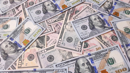 close up view of cash money dollars bills in amount