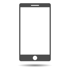 icon phone mobile symbol with shadow