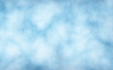 Background of abstract white color smoke isolated on blue color background. The wall of white fog. 3D illustration