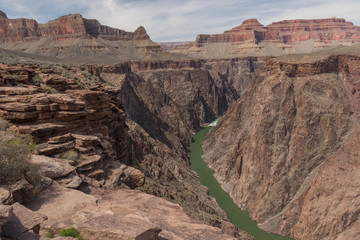 Fototapeta na wymiar Colorado River viewed from Plateau Point, Grand Canyon, Arizona, USA