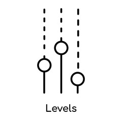Levels icon vector sign and symbol isolated on white background, Levels logo concept