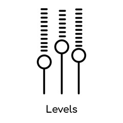 Levels icon vector sign and symbol isolated on white background, Levels logo concept