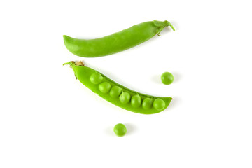Fresh green pea isolated