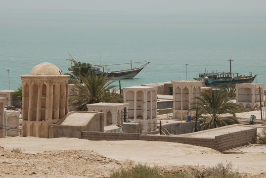 Traditional houses in Laft village on Qeshm Island