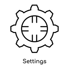 Settings icon vector sign and symbol isolated on white background, Settings logo concept