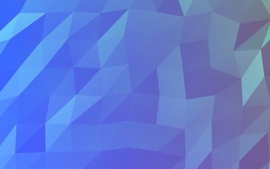 Abstract triangle geometrical blue background. Geometric origami style with gradient. 3D illustration
