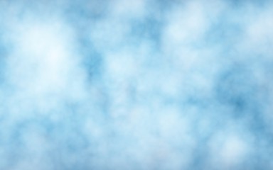 Background of abstract white color smoke isolated on blue color background. The wall of white fog. 3D illustration