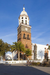 Fototapeta na wymiar Belltower of the Iglesia San Miguel in Teguise