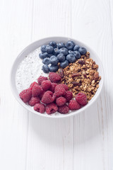 Chia yogurt with granola