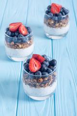 Chia yogurt with granola