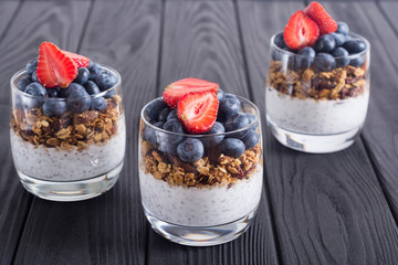 Chia yogurt with granola