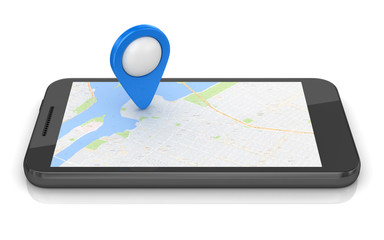 Gps concept with mobil phone