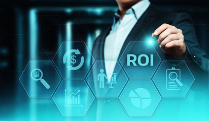 ROI Return on Investment Finance Profit Success Internet Business Technology Concept