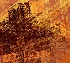 Abstract painting on canvas. Hand made art. Colorful texture. Modern artwork. Strokes of fat paint. Brushstrokes. Contemporary art. Artistic background image.