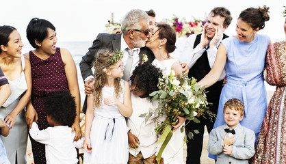 Senior couples wedding