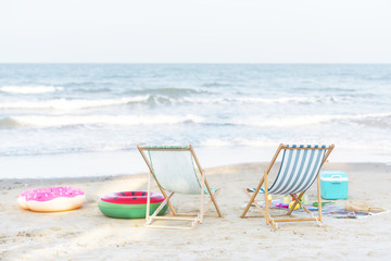 Beautiful beach in the summertime