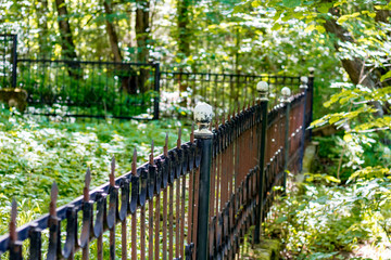 Metal fence with pins
