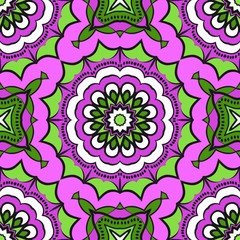 Seamless texture of floral ornament. Vector illustration. For the interior design, printing, web and textile