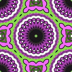 Seamless Floral pattern. Art-deco Geometric background. Modern graphic design. Vector illustration