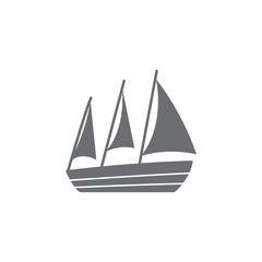 Sailing yacht icon. Simple element illustration. Sailing yacht symbol design from Transport collection set. Can be used for web and mobile