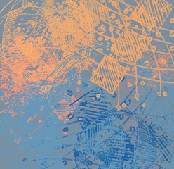 Abstract painting on canvas. Hand made art. Colorful texture. Modern artwork. Strokes of fat paint. Brushstrokes. Contemporary art. Artistic background image.