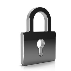 Silver cube isolated on white background. 3D Render Illustration