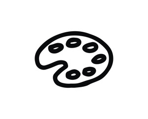 Fototapeta premium painting icon design illustration,hand drawn style design, designed for web and app