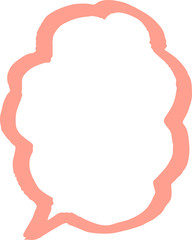 Warm color Speech balloon with Bold line