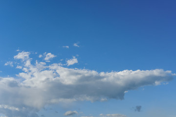 White clouds with blue sky