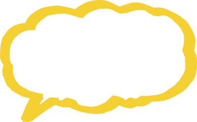 Warm color Speech balloon with Bold line