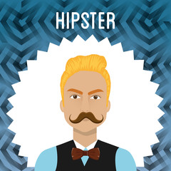 man style hipster character vector illustration design