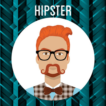 man style hipster character vector illustration design