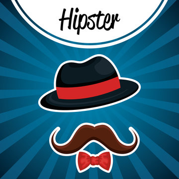 set accessories style hipster vector illustration design