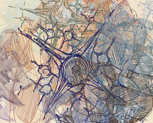 Abstract painting on canvas. Hand made art. Colorful texture. Modern artwork. Strokes of fat paint. Brushstrokes. Contemporary art. Artistic background image.