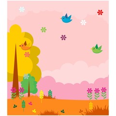 pink sky autumn fall yard outdoor,scenery panorama landscape background